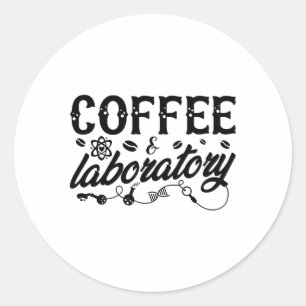 Kaffe- och laboratorietekniker för kemist- och lab runt klistermärke