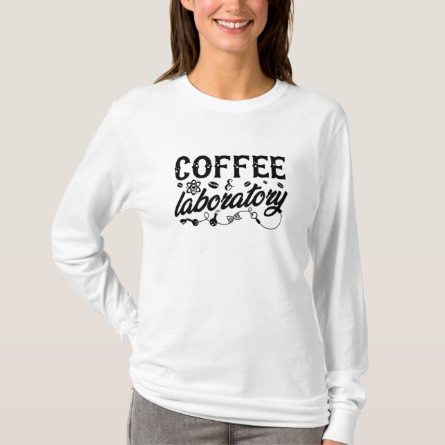 Kaffe- och laboratorietekniker för kemist- och lab t shirt (Framsida)