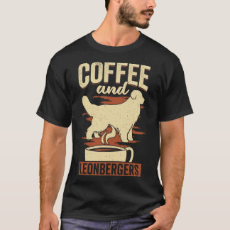 Kaffe och Leonbergers Hund älskare-gåva T Shirt