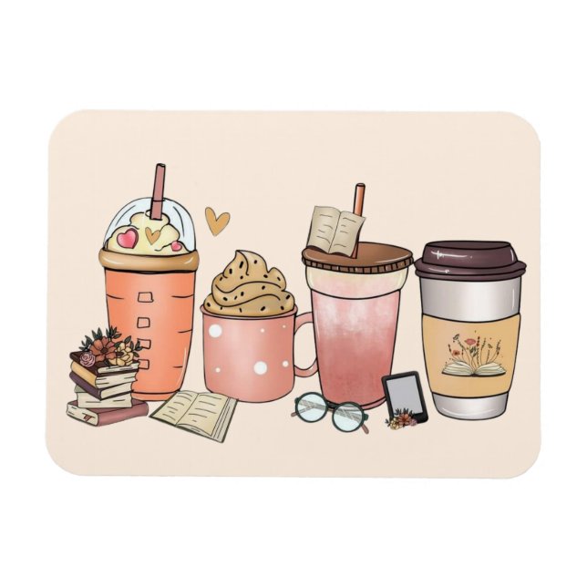 Kaffe och litteratur magnet (Horisontell)