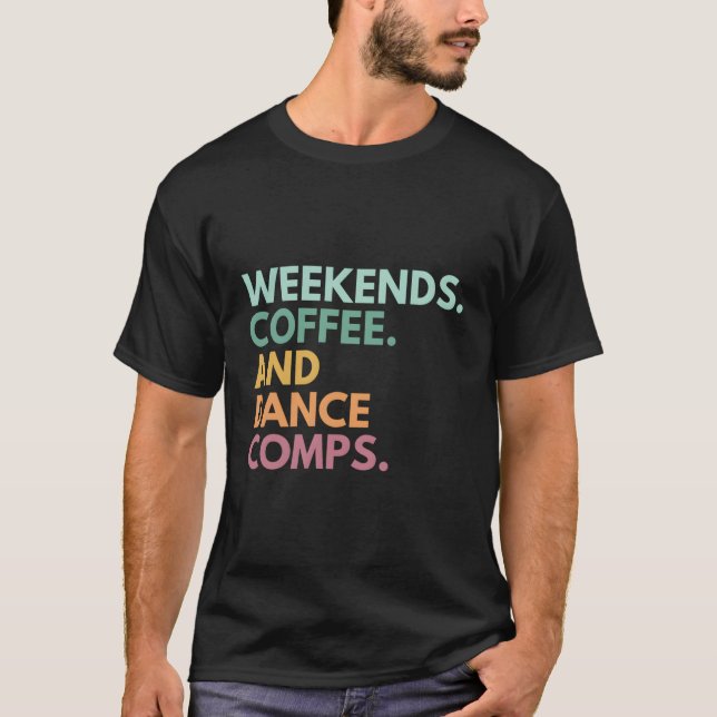 Kaffe- och luktkompositer i helg t shirt (Framsida)