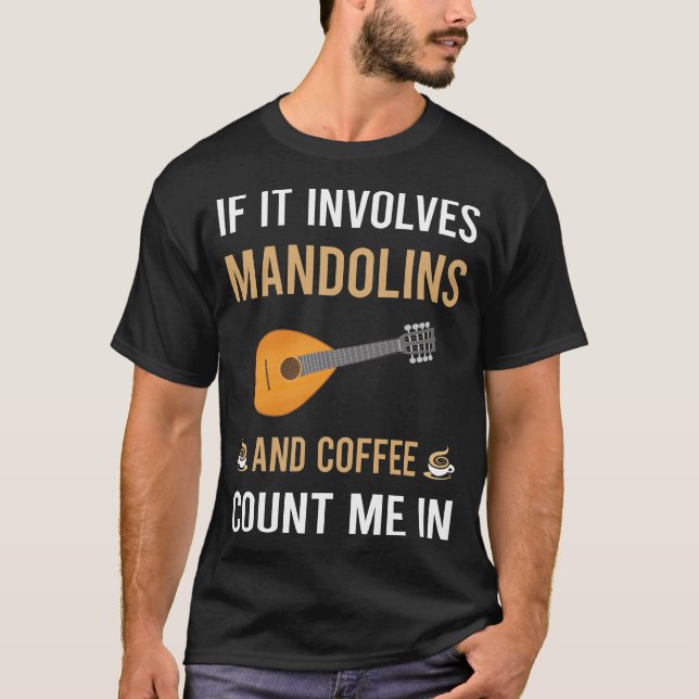 Kaffe och mandolin t shirt (Framsida)