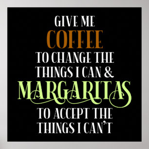 Kaffe och Margarita Älskare-leksaker Poster