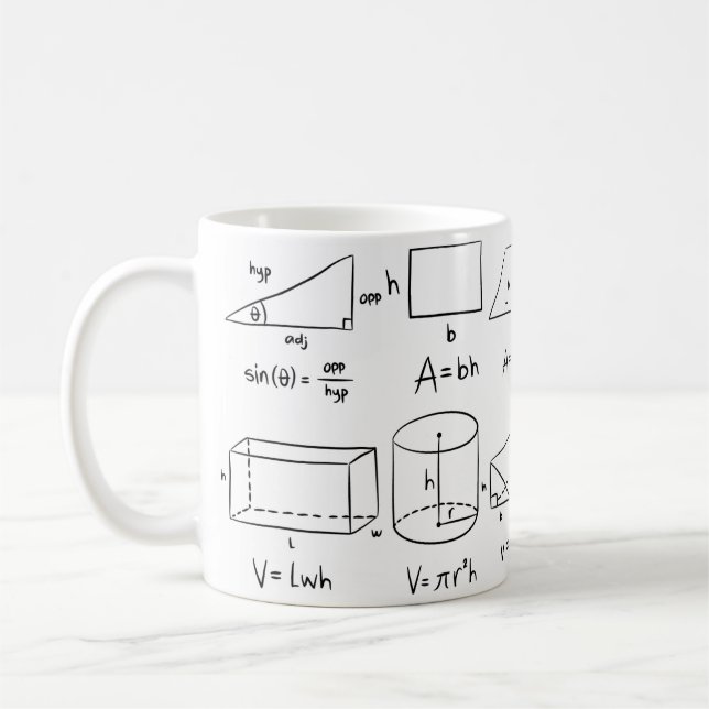 Kaffe och matematik löser alla problem kaffemugg (Vänster)