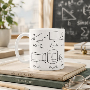 Kaffe och matematik löser alla problem kaffemugg