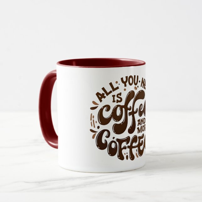 Kaffe och mer kaffe mugg (Framsida vänster)