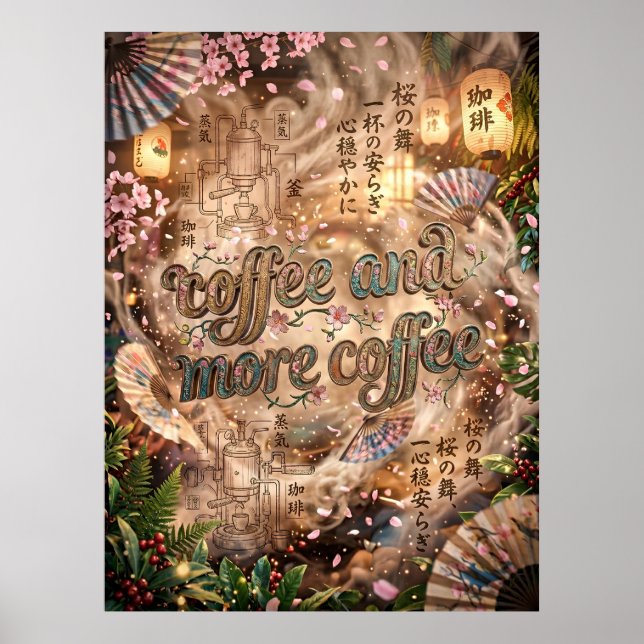 kaffe och mer kaffe poster (Framsidan)