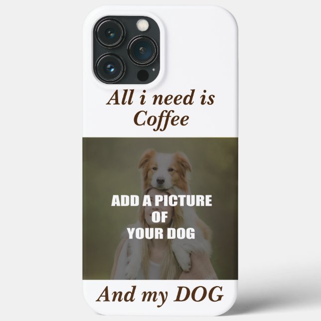 Kaffe och min Hund Dekorativ kudde (Baksida)