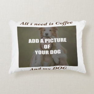 Kaffe och min Hund Dekorativ kudde