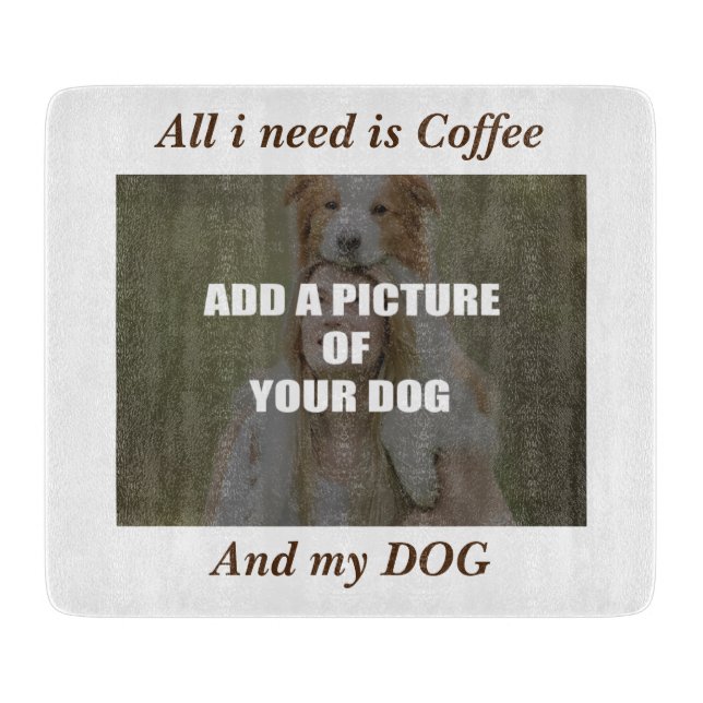 Kaffe och min Hund Dekorativ kudde (Framsidan)