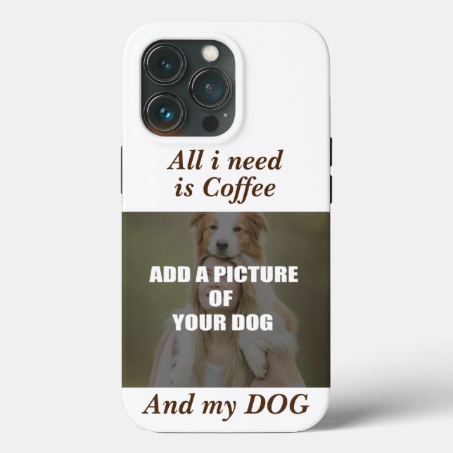 Kaffe och min Hund Dekorativ kudde (Baksida )
