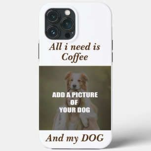 Kaffe och min Hund Dekorativ kudde