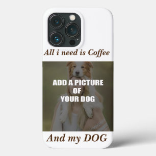 Kaffe och min Hund Dekorativ kudde