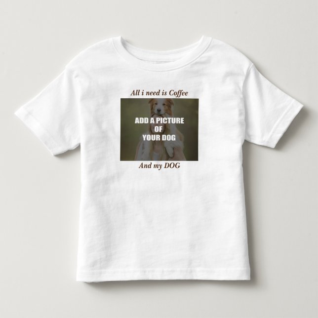 Kaffe och min Hund Dekorativ kudde T Shirt (Framsida)