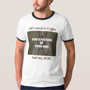 Kaffe och min Hund Dekorativ kudde T Shirt