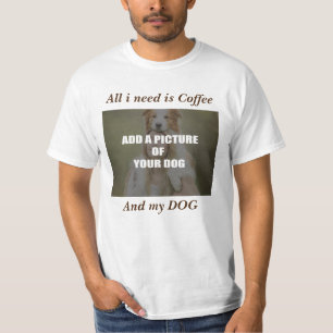 Kaffe och min Hund Dekorativ kudde T Shirt