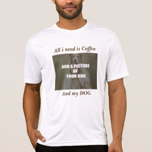 Kaffe och min Hund Dekorativ kudde T Shirt