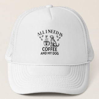 Kaffe och min hund Labrador Broderad stil hatt Keps