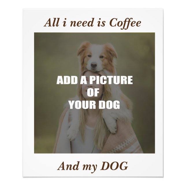 Kaffe och min Hund Speck iphone case Fototryck (Framsidan)
