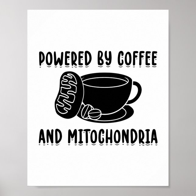 Kaffe och Mitochondria | Vetenskapsgåvor inom biol Poster (Framsidan)