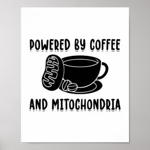 Kaffe och Mitokondria Biologiska vetenskapsgåvor Poster