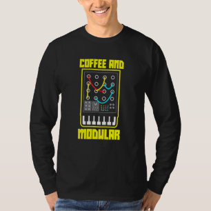 Kaffe och modulärt Wellenform Synth Nerd Synt T Shirt