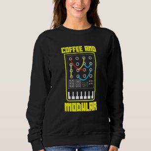 Kaffe och modulärt Wellenform Synth Nerd Synt T Shirt