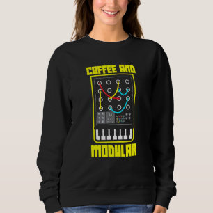Kaffe och modulärt Wellenform Synth Nerd Synt T Shirt