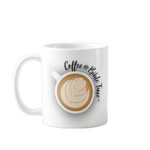 Kaffe och mugg för bibelTime logotyp