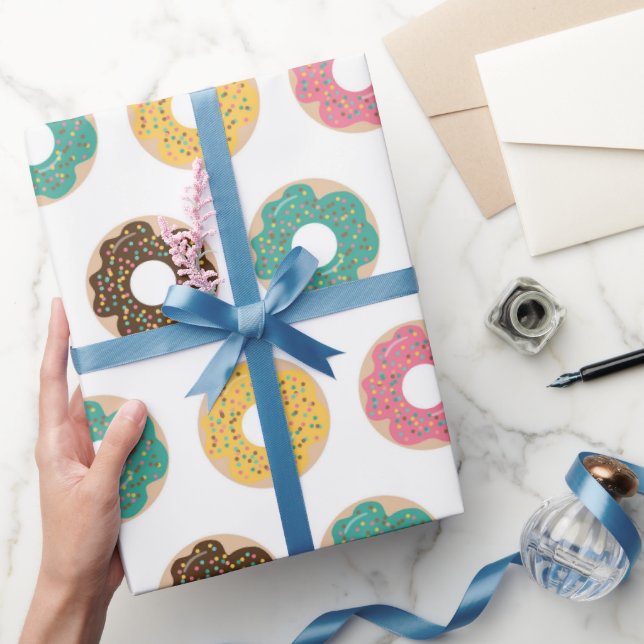 Kaffe- och munkmönster  presentpapper (Gifting)