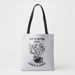 Kaffe och musik tygkasse