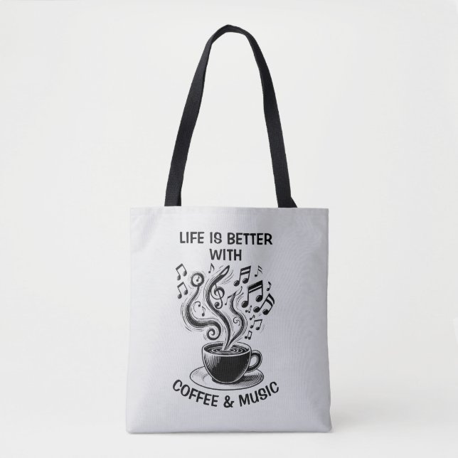 Kaffe och musik tygkasse (Framsida)