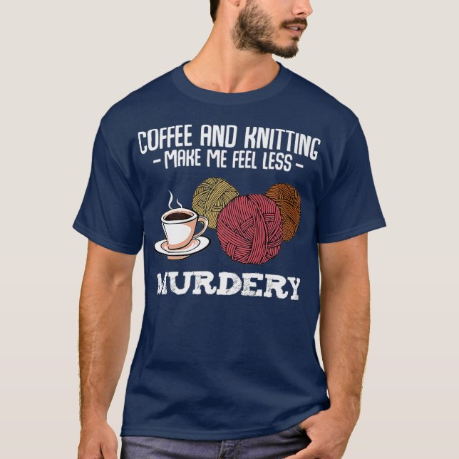 Kaffe och nitning får mig att känna mig mindre mör t shirt (Framsida)