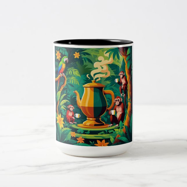 Kaffe och paradise Två-Tonad mugg (Center)