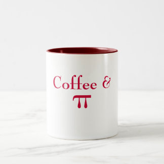 Kaffe och Pi-mugg Två-Tonad Mugg
