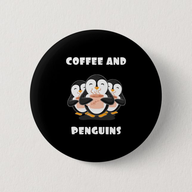 Kaffe och pingviner knapp (Framsida)