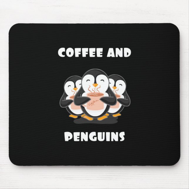 Kaffe och pingviner musmatta (Framsidan)
