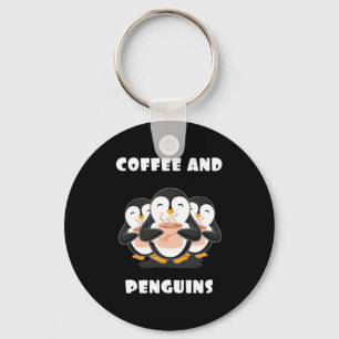Kaffe och pingviner nyckelring