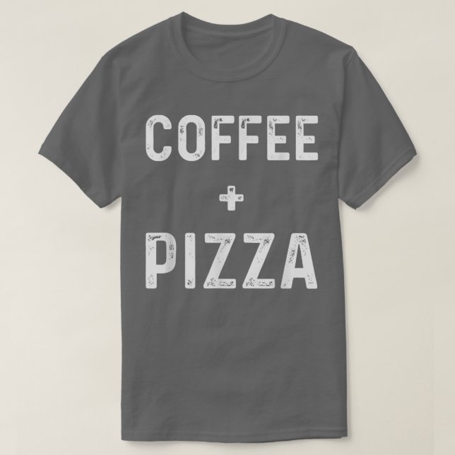 Kaffe och Pizza Food Funy T Shirt (Design framsida)