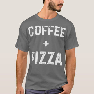 Kaffe och Pizza Food Funy T Shirt