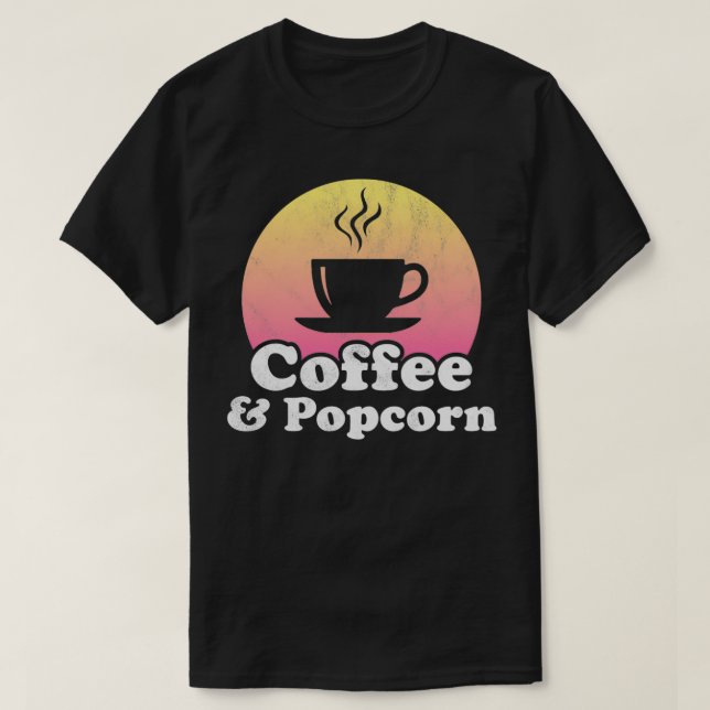 Kaffe och popcorn Pullover T Shirt (Design framsida)