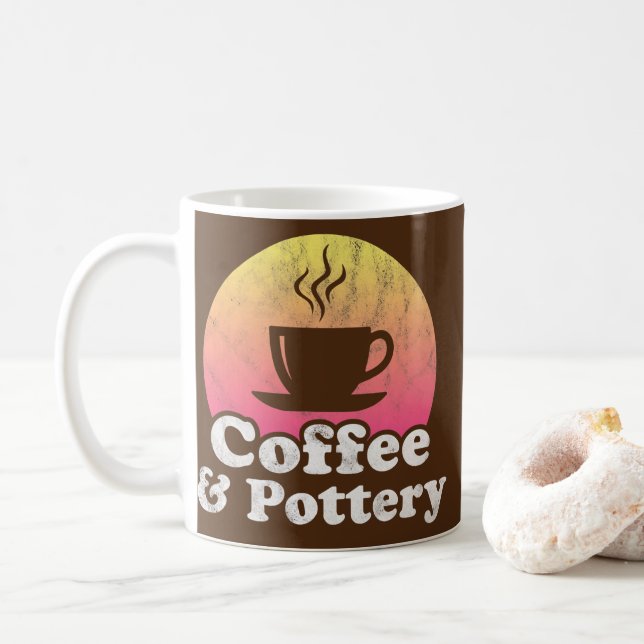 Kaffe och potteri  kaffemugg (Med munk)