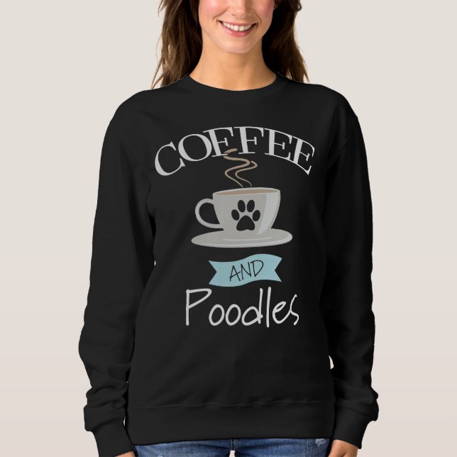 Kaffe och Pudel från pudel Hund T Shirt (Framsida)