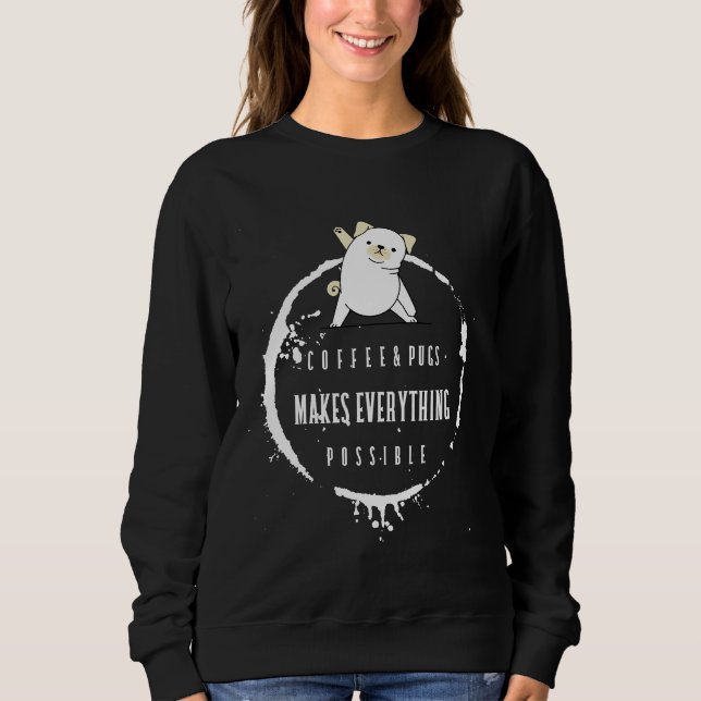 kaffe och pug Classic T-Shirt 249 (Framsida)