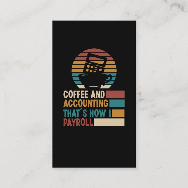 Kaffe- och redovisningsskatterådgivare visitkort (Framsida)
