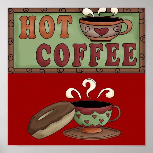 Kaffe- och ringnötposter poster (Framsidan)