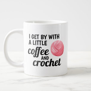 Kaffe och Rosa av krockfettsgarn Jumbo Mugg