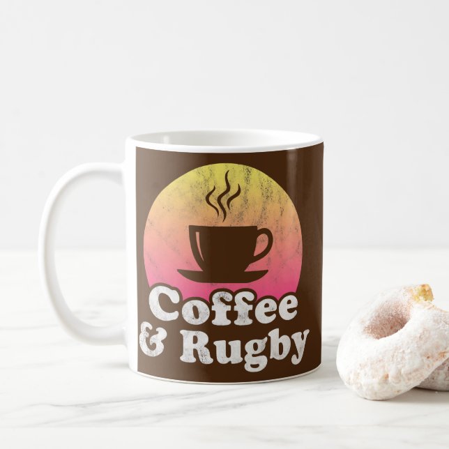 Kaffe och Rugby  Kaffemugg (Med munk)