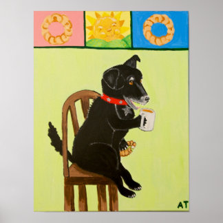 Kaffe och rullar II Poster