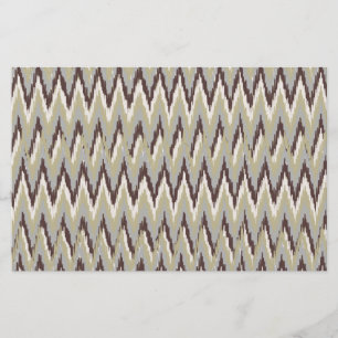 Kaffe och Sage iKat ZigZag Mönster Brevpapper